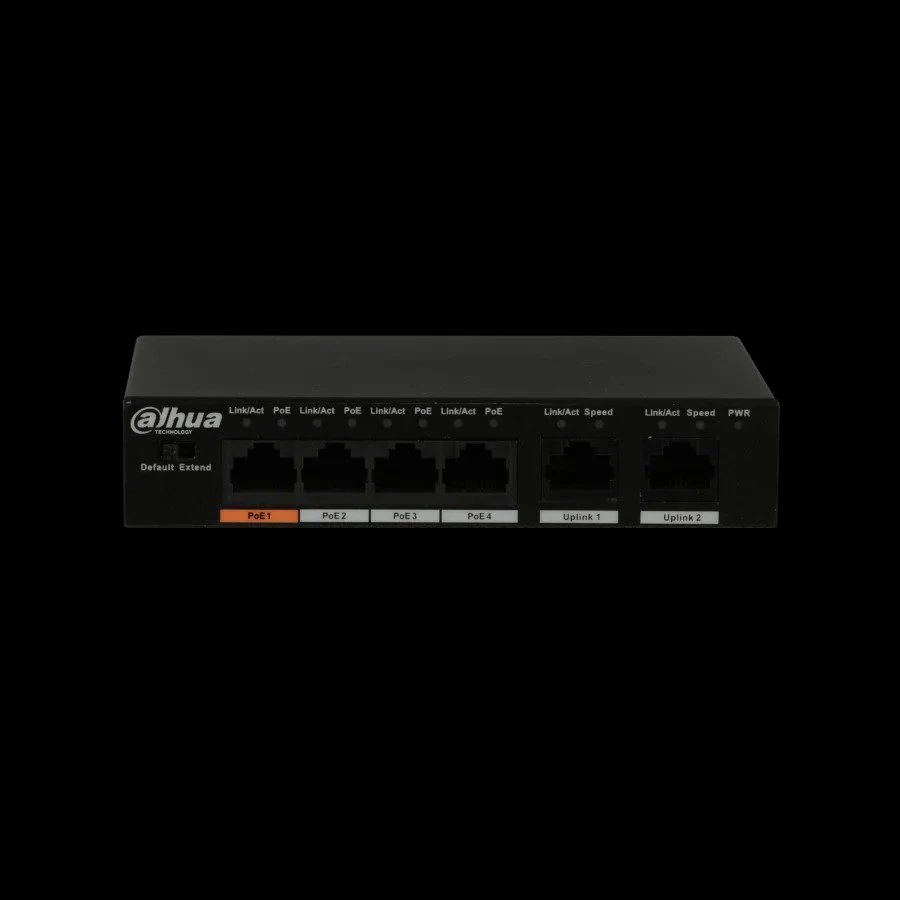 Dahua PFS3006-4ET-60 4FE PoE Port (60W), 2FE Uplink Switch