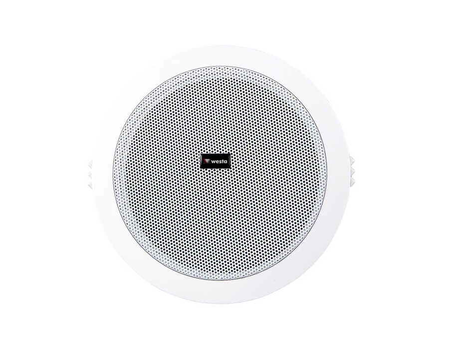 WESTA WS-1013T 5.25" 6W 100V Trafolu Gömme Tip Tavan Hoparlörü Beyaz